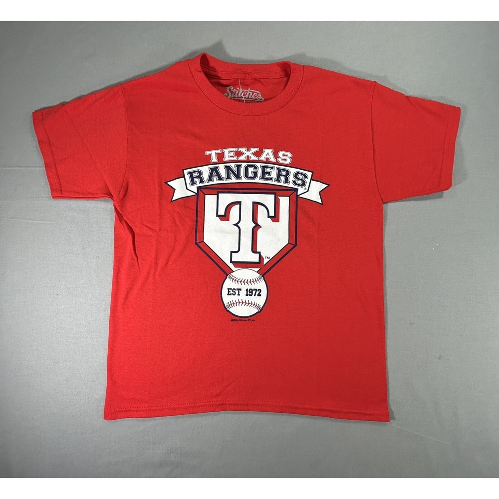 MLB‎ Texas Rangers Red Short Sleeve Baseball T-shirt Size Youth Small